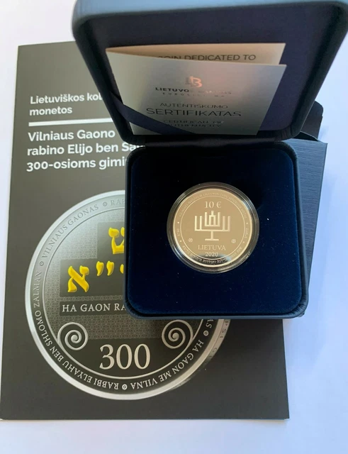 2020 Lithuania 10 € coin -----300th birth anniversary of the Vilna Gaon -----