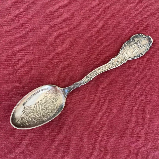 💎RARE💎 Kentucky Old KY Home Sterling Silver Souvenir Spoon Louisville Derby