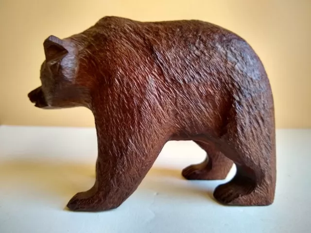 Vintage German Wooden Black Forest Bear Carving. High Quality!