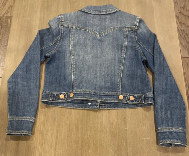 Mossimo Supply Co Light Wash Jean Jacket Girl’s  Size Medium 2