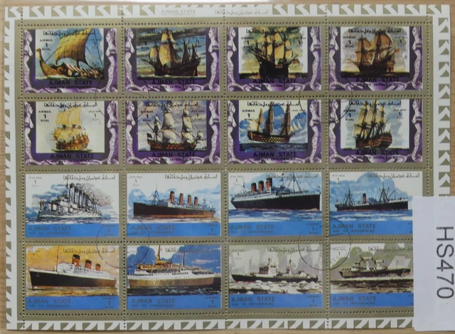 Ajman 2861-2876 postfrisch Bogen Schifffahrt #HS470