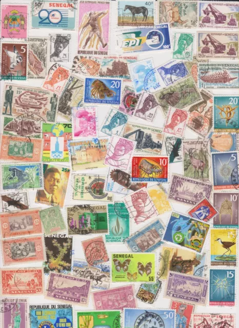 Senegal : 76 Used Stamps