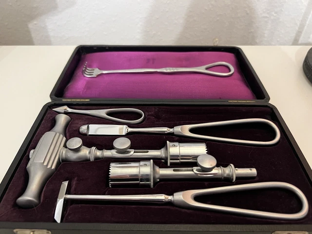 Antik! Trepanationsbesteck. Chirurgisches Besteck, Instrumente. Medizin, Arzt 8