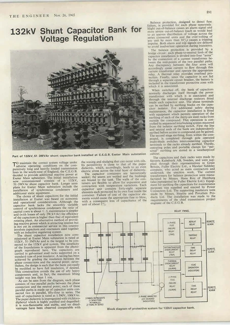 1965 SHUNT CAPACITOR Bank Installed Exeter Main Substation £6.00 ...