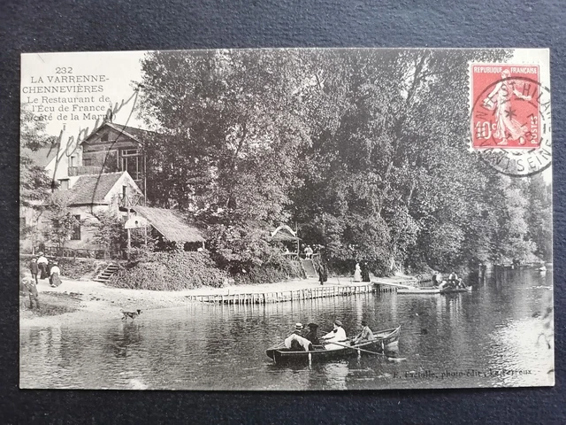 cpa 94 - ST MAUR DES DITCHES La VARENNE CENNEVIÈRES Restaurant l'ÉCU de FRANCE