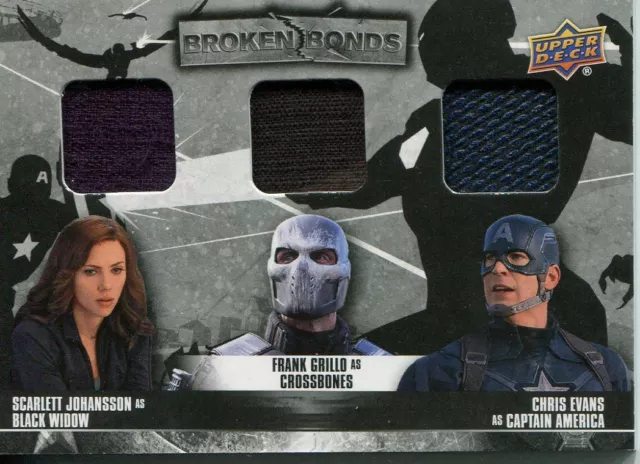 Captain America Civil War Broken Bonds Triple Relic Card BB-BCC