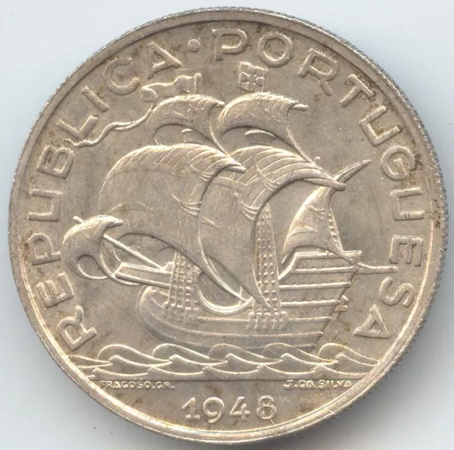 Portugal, 1948 10 Escudos, PROVA Counterstamp, Lustrous BU