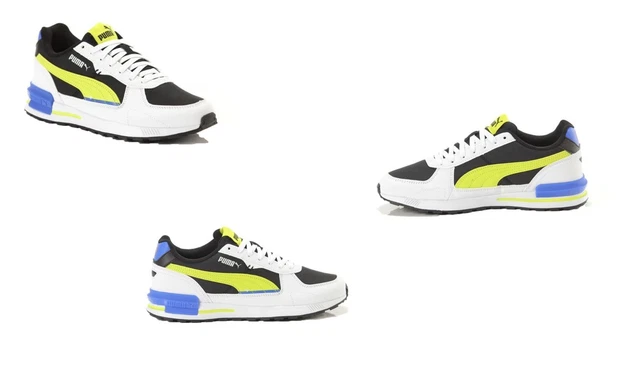 Scarpe Sporti Puma Sneakers Graviton Tech J Bianco Nero Ragazzo - mod. 382816 02
