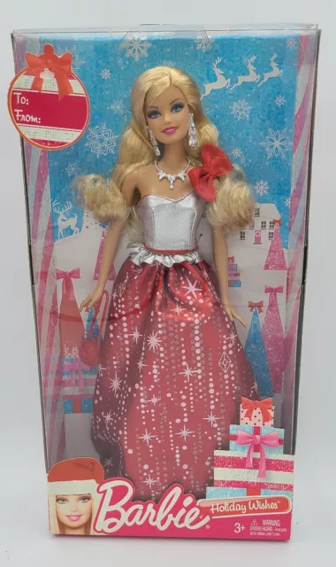 Barbie Doll Holiday Wishes Christmas Mattel NOS 2013