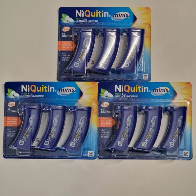 Niquitin Minis Mint Lozenges - 4mg - 180 Lozenges Total