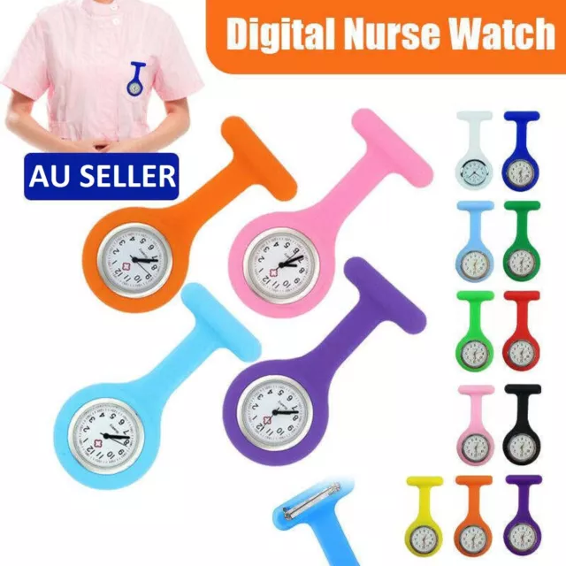 Silicone Nurse Watch Brooch Tunic Fob Watch Nursing Nurses Pendant Pocket Watch