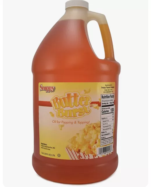 Aceite de palomitas de maíz Burst, 1 galón, caducidad 11/1023