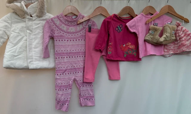 Girls bundle of clothes age 6-9 months M&S jojo maman bebe mini club
