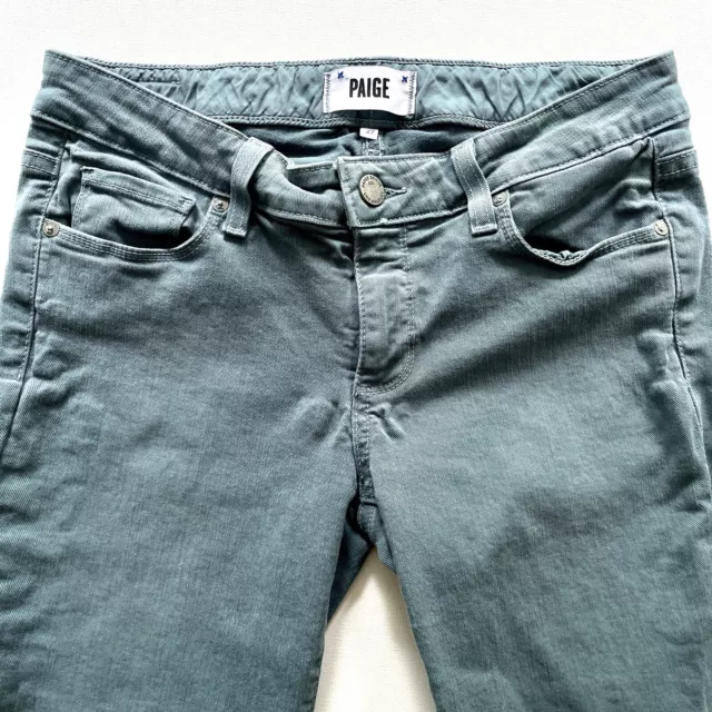 Paige Jeans Womens Size 27, Skyline Ankle Peg Medium Wash Blue Green