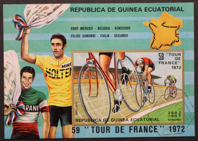 Äquatorialguinea: Michel Block-Nr. 73 "Tour de France´72" aus 1973, gestempelt