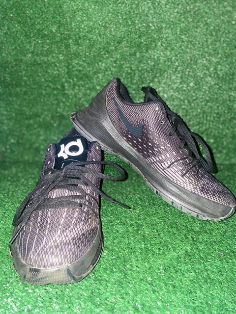 Kevin Durant Nike KD 8 GS Blackout Used Boys Basketball Shoes Size 7Y 768867-001