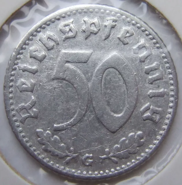 Münze Deutsches Reich 3. Reich 50 Reichspfennig 1940 G in Sehr schön