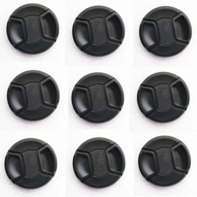 10x 49mm 40.5 52 58 62 67 77 72 82 mm Camera Center Pinch Snap On Front Lens Cap