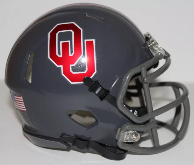 2022 Oklahoma Sooners Custom Riddell Mini Helmet vs Kansas