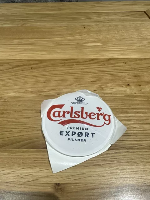 Carlsberg export, cider Beer Taps. Badges. Lens. 3D round 80mm