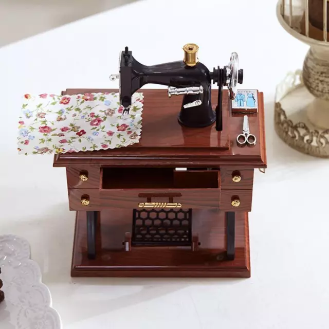 1pc Sewing Machine Music Box Vintage Singer Case Cupboard Table Desk