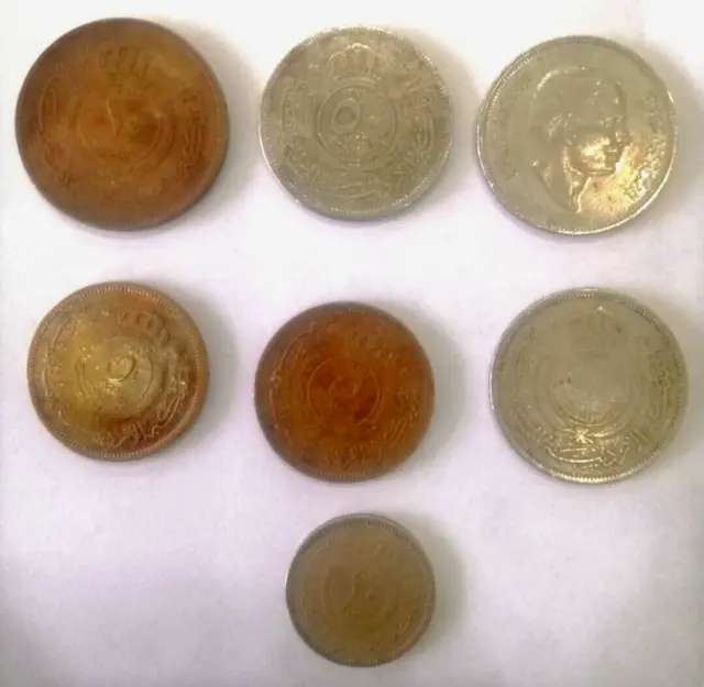 Jordan 7 Old Used Coins 5/10/20/50 Fills, Years 1949-49-55-55-64-67-75