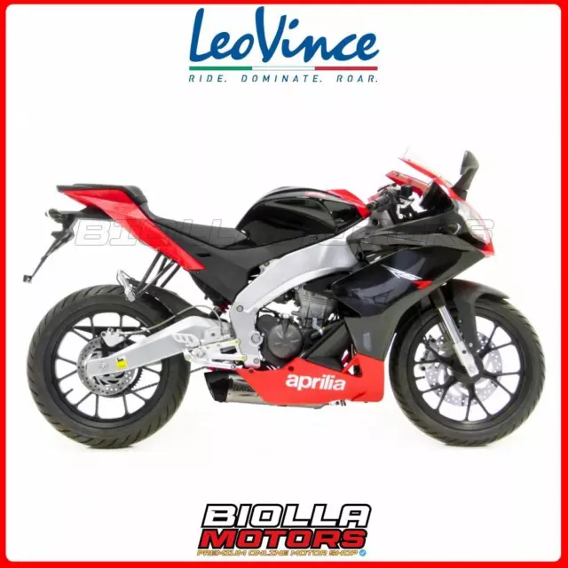 8712E Pot Ligne Leovince Aprilia Tuono 125 2019 - Lv One Evo Stainless Steel Eur