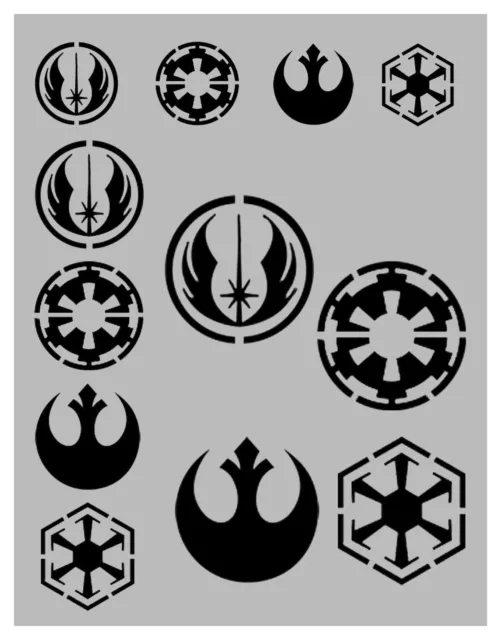 Star Wars Death Star 11 x 8.5 Custom Stencil FAST FREE SHIPPING