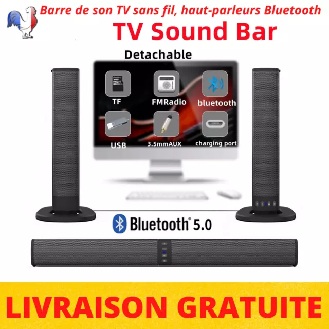 Barre De Son Sans Fil TV 8 Haut-Parleur Bluetooth 5.0 110 DB 80 Cm 50W  Subwoofer