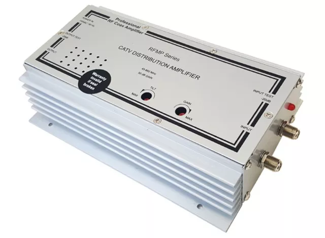 Commercial-Grade RF Cable TV Signal Amplifier with High 50dB Gain