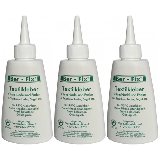 100,00 Euro pro 1kg 3 x Ber-Fix Textilkleber - Inhalt: 150 Gramm
