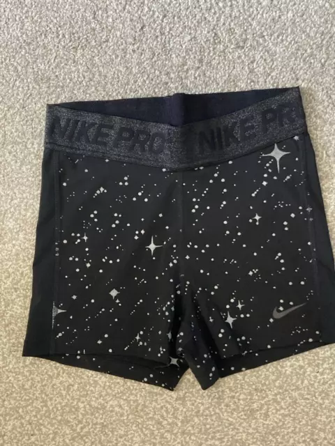 Black Stars NIKE PRO Running Jogging Shorts size S vgc