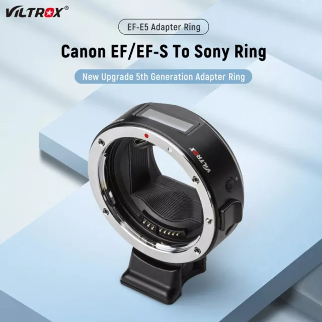 Viltrox EF-E5 Lens Adapter Ring OLED Screen For Canon EF Lens to Sony E-Mount