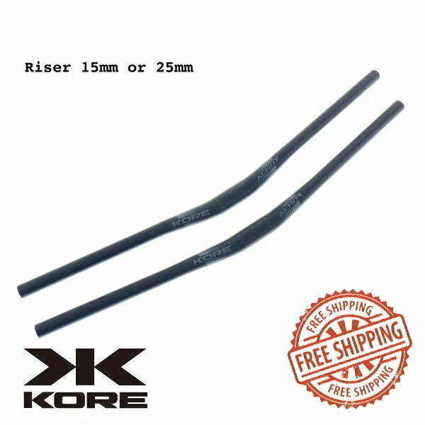 KORE Aerox MTB XC Handlebar 31.8 x 720mm AL7075-T6 Triple Butted Riser 15mm/25mm