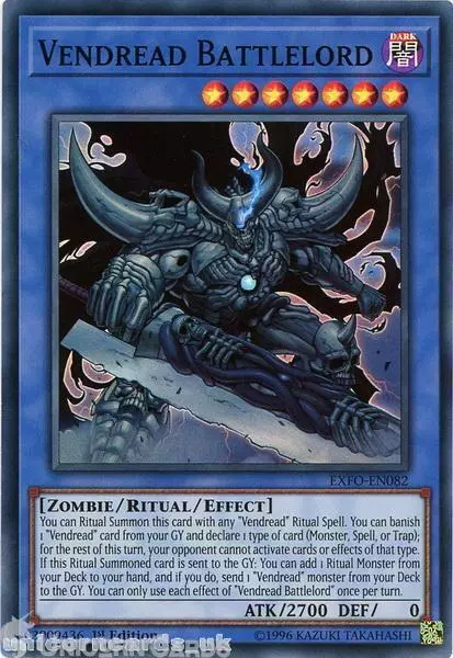 EXFO-EN082 Vendread Battlelord Super Rare 1st Edition Mint YuGiOh Card