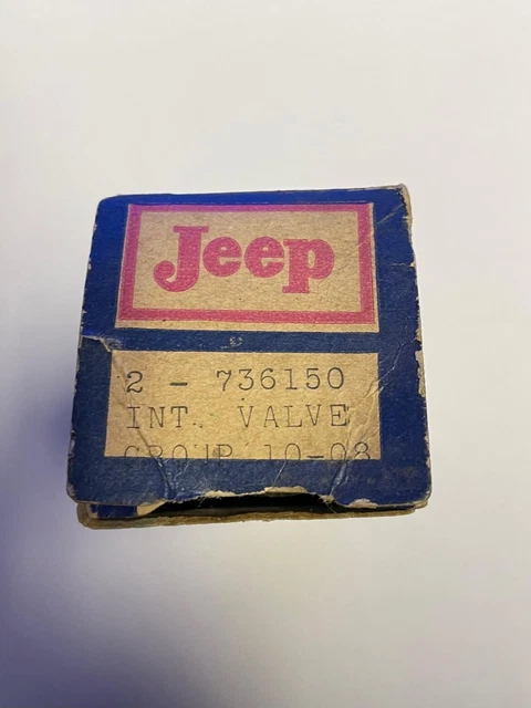 Kaiser Jeep Tornado Straight 6 NOS Intake Valves in Original Box
