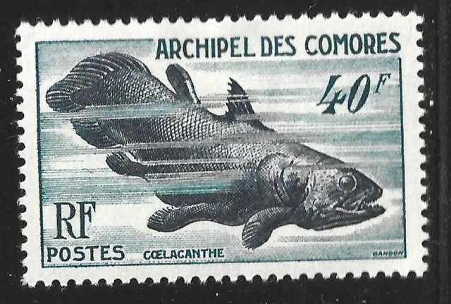 Comoro Islands, Scott #42, 40fr Coelacanth, MH