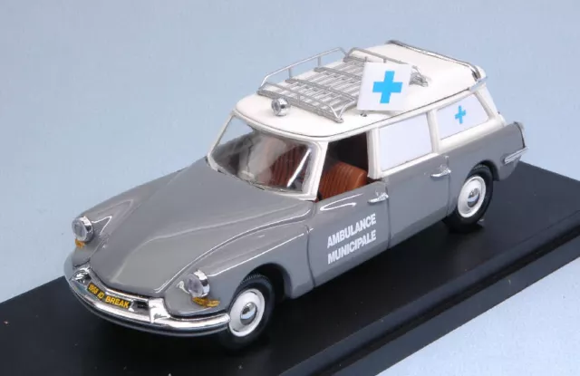 Miniature voiture rio auto 1:43 Citroen DS 19 Ambulance Modélisme Static