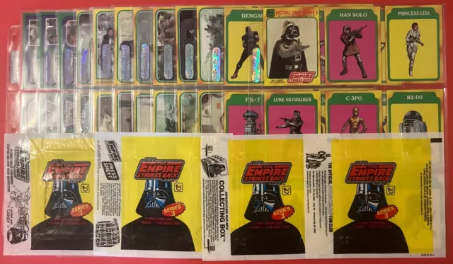 Empire Strikes Back - Series 3 Trading Card + Sticker + Wrapper Set - 1980 TOPPS