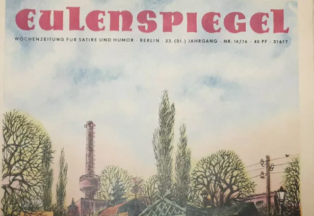 Eulenspiegel 14-1976 original DDR Satire Magazin Zeitschrift 45.Geburtstag 2021 