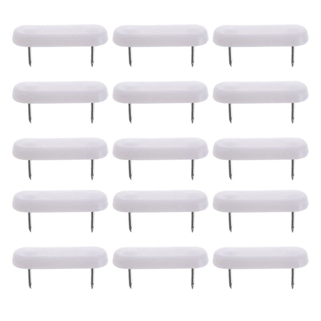 100 piezas Pies de muebles Uñas Pp en almohadillas de muebles Accesorios para muebles White