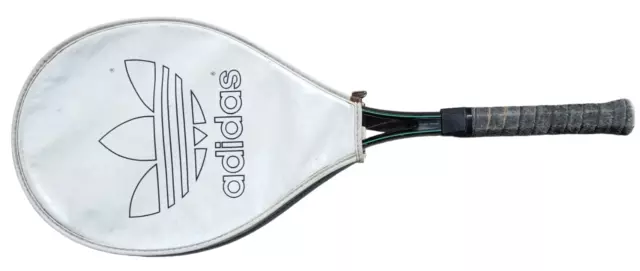 Raquette de Tennis Vintage Adidas Crack avec Housse SL I 4 1/8 Cordage à Refaire