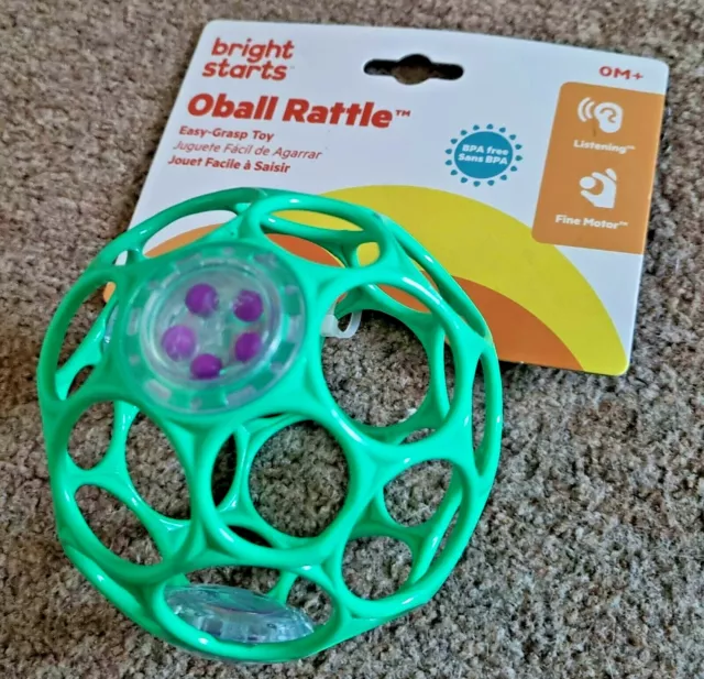 Oball Rattle Turquoise Baby Toddler Ball