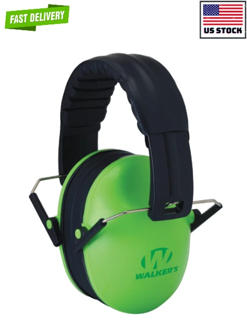 BEST PRICE Walkers Game Ear Passive Baby & Kids Folding Earmuff 23 DB Green