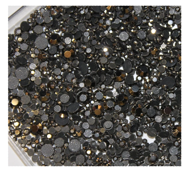 Strass  HEMATITE 500 ex mélange s6+ s10+ s16+ s20 HOT FIX RHINESTONE mixed