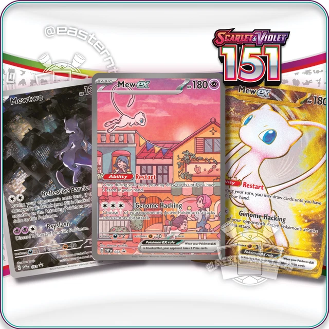 POKEMON 151 MEW & Mewtwo Ultra Premium Collection UPC 3 Card Promo