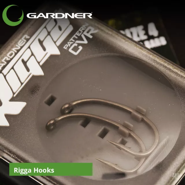 Gardner Tackle Rigga Hooks (Full Range) - Carp Coarse Fishing Ronnie Chod Rigs