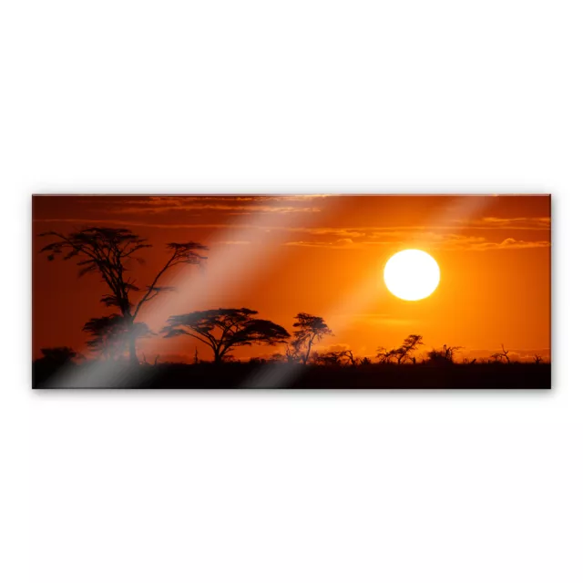Acrylglasbild Afrikanische Steppe - Panorama orange WANDBILD DEKO BILD 3D