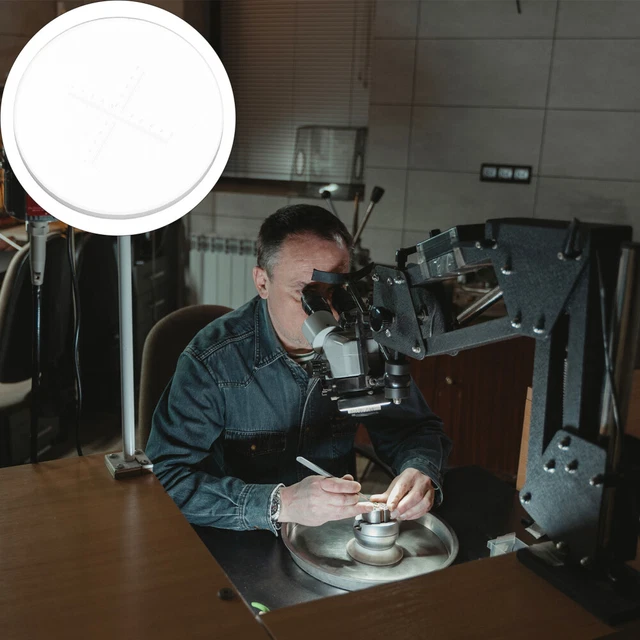 Metal Ruler Under Microscope MICROSCOPE MICROMETER CALIBRATION Ruler Slides Area Measuring Rulers ...