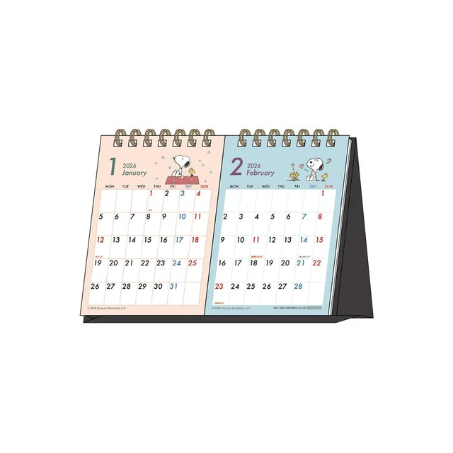 SUNSTAR STATIONERY SNOOPY 2026 Calendario Peanuts Snoopy Desktop ...